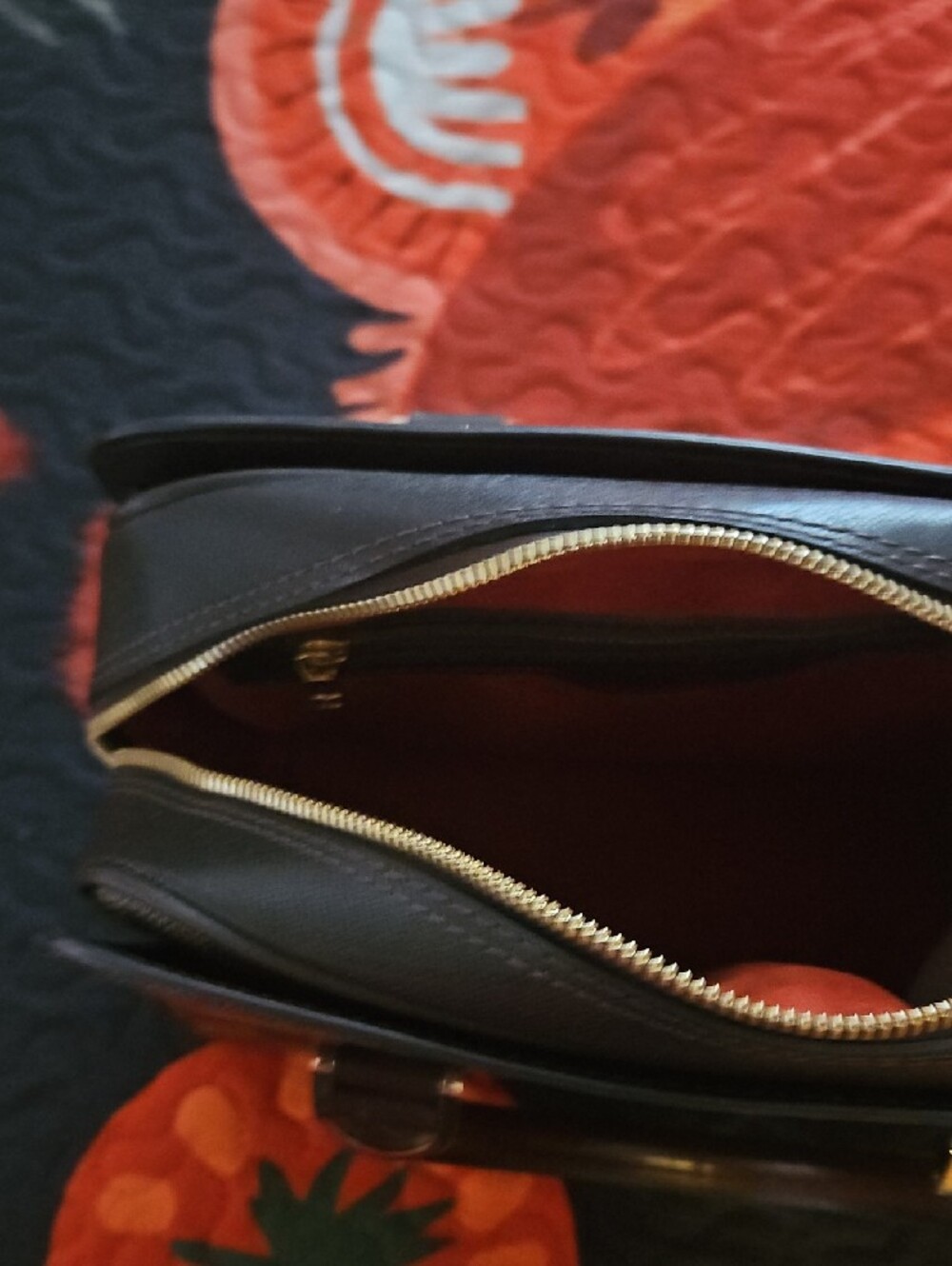 Brown Checkered Satchel Handbag - Picture 3 of 7